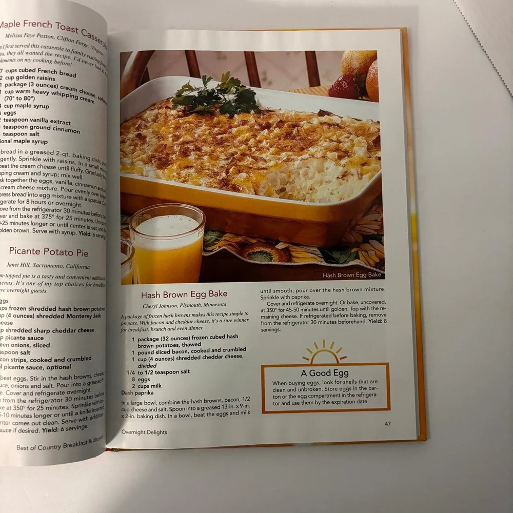 Taste of Home Best of Country Breakfast & Brunch Hardcover 232 Recipes Book